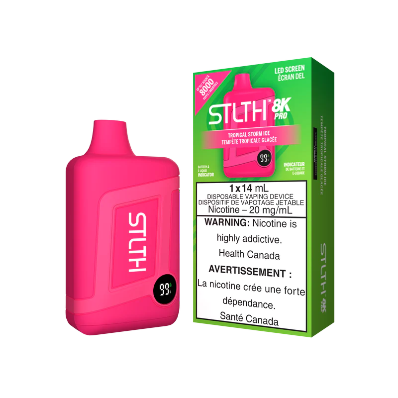 STLTH BOX 8K PRO DISPOSABLE - TROPICAL STORM ICE (5PC/CTN) STLTH BOX 8K PRO DISPOSABLE - TROPICAL STORM ICE (5PC/CTN)