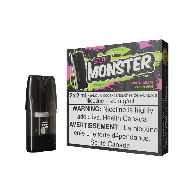 Stlth Pod Pack - Monster - Green Grape(5PCS/CTN) - VapeNorth