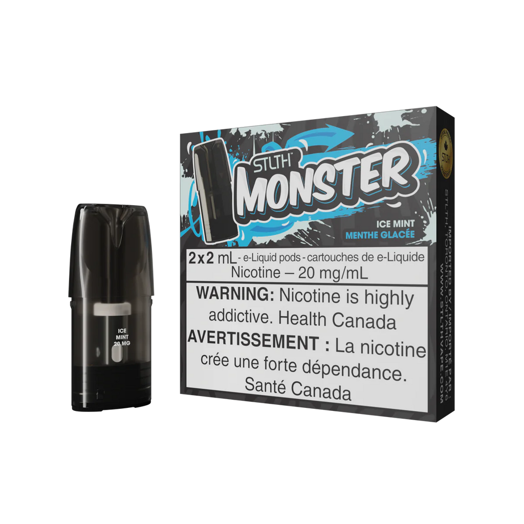 Stlth Pod Pack - Monster - Ice Mint (5PCS/CTN) - VapeNorth