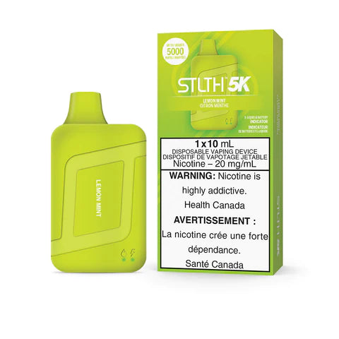 STLTH BOX 5K DISPOSABLE - LEMON MINT (5PC/CTN) - VapeNorth