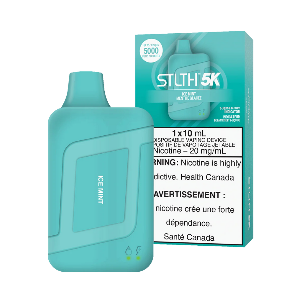 STLTH BOX 5K DISPOSABLE- ICE MINT (5PC/CTN) - VapeNorth
