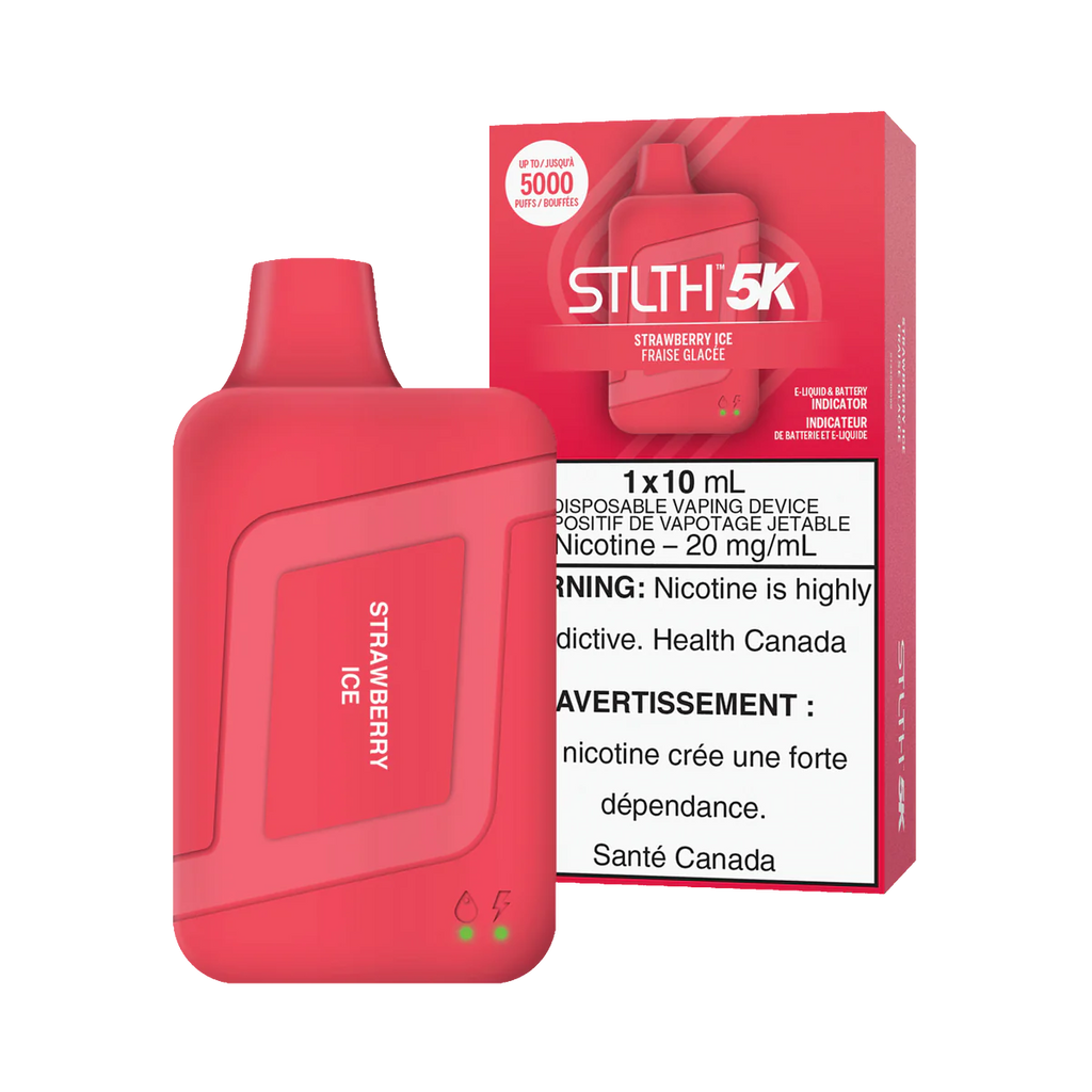 STLTH BOX 5K DISPOSABLE- STRAWBERRY ICE (5PC/CTN) - VapeNorth